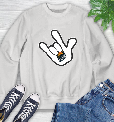 Phoenix Suns NBA Basketball Mickey Rock Hand Disney Sweatshirt