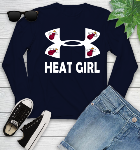 NBA Miami Heat Girl Under Armour Basketball Sports Youth Long Sleeve 2