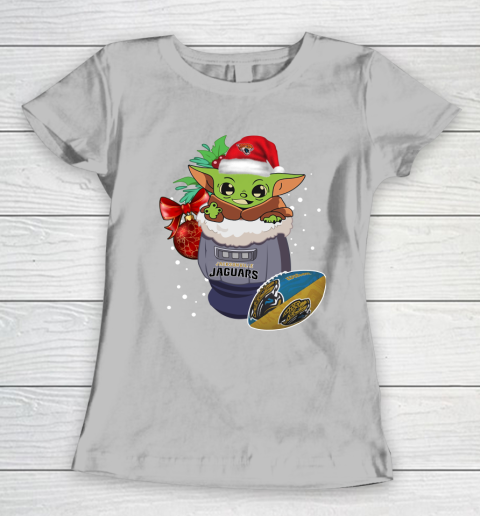 Jacksonville Jaguars Christmas Baby Yoda Star Wars Funny Happy NFL Women's T-Shirt 6