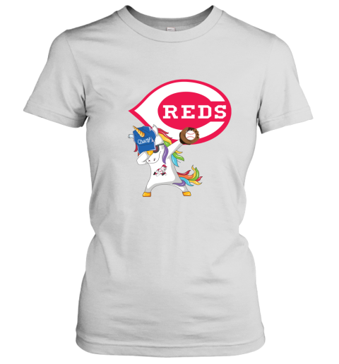 Hip Hop Dabbing Unicorn Flippin Love Cincinnati Reds Women's T-Shirt