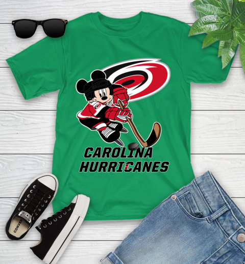 NHL Carolina Hurricanes Mickey Mouse Disney Hockey T Shirt Youth T-Shirt 6