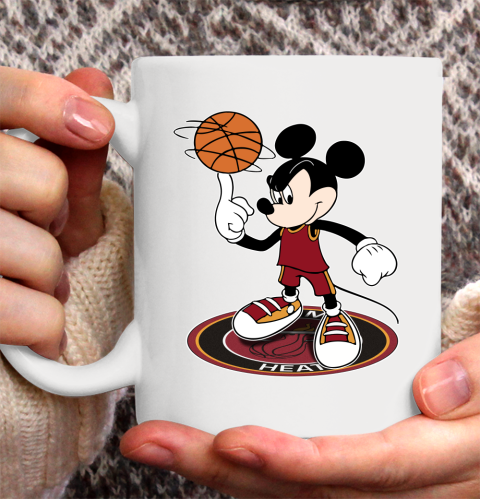 NBA Basketball Miami Heat Cheerful Mickey Disney Shirt Ceramic Mug 15oz 2