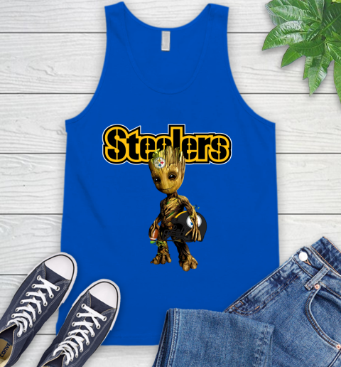 Pittsburgh Steelers NFL Football Groot Marvel Guardians Of The Galaxy Tank Top 5