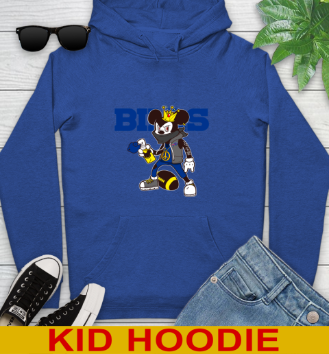 Buffalo Bills NFL Football Mickey Peace Sign Sports Youth Hoodie 10