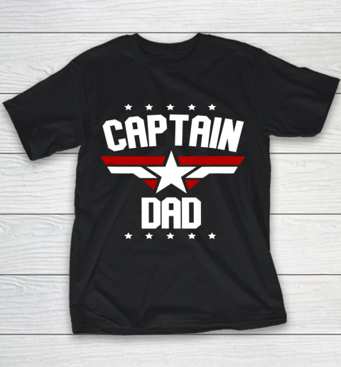 Mens Father s Day Dad s Birthday Captain Dad Youth T-Shirt