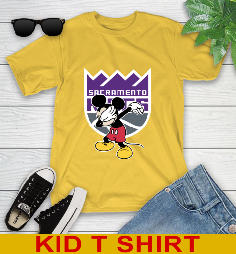 Sacramento Kings NBA Basketball Dabbing Mickey Disney Sports Youth T-Shirt 8