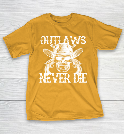 Outlaws Never Die shirt skull biker T-Shirt 2