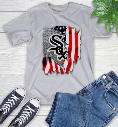 Chicago White Sox MLB Baseball American Flag T-Shirt 6