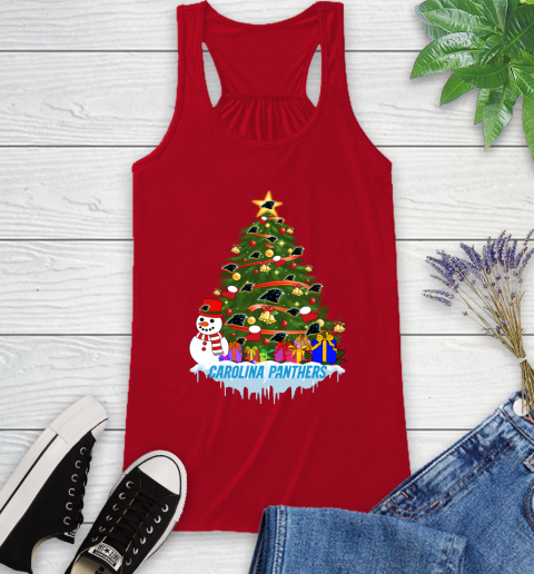 Carolina Panthers Merry Christmas NFL Football Sports Racerback Tank 6