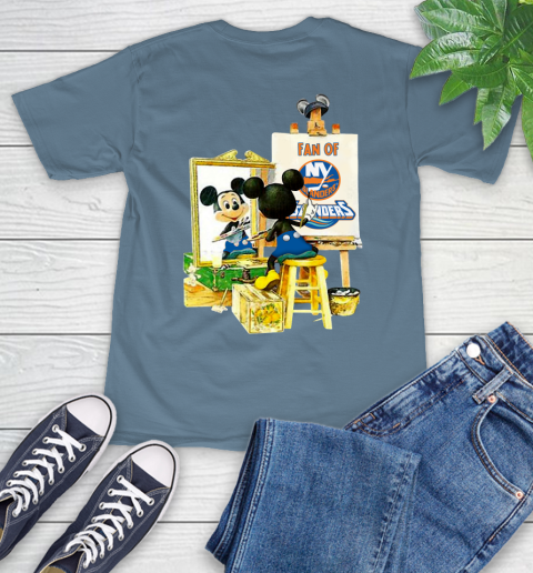 NHL Hockey New York Islanders Mickey Drawing Shirt 9
