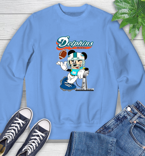 NFL Miami Dolphins Mickey Mouse Disney Super Bowl Football T Shirt Sweatshirt 11
