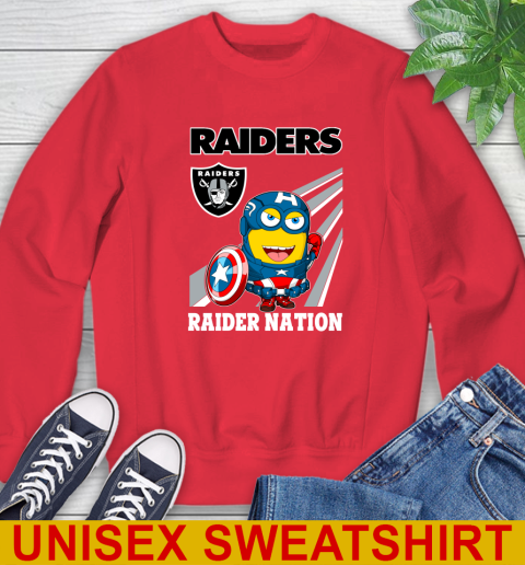 NFL Football Oakland Raiders Captain America Marvel Avengers Minion Shirt Sweatshirt 12