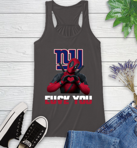 NHL New York Giants Deadpool Love You Fuck You Football Sports Racerback Tank 11