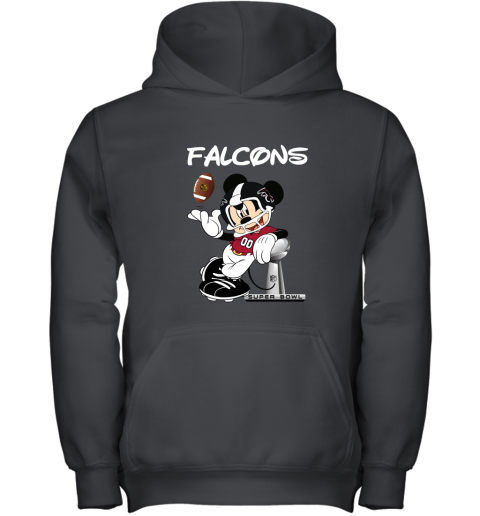 Mickey Falcons Taking The Super Bowl Trophy Football Youth Hoodie