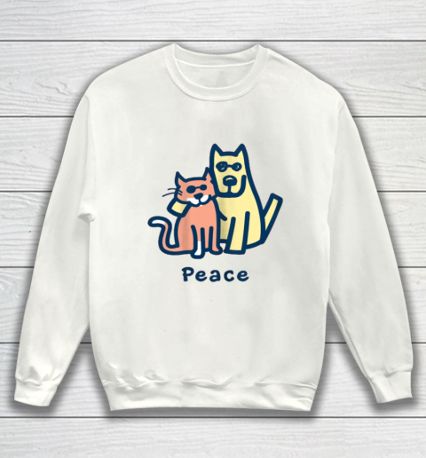 Cat Mom Dog Mom Peace Together I Love Pets Sweatshirt