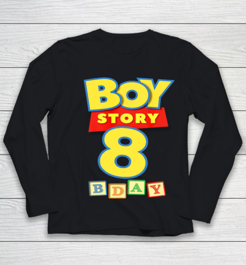 Toy Blocks Boy Story 8 Year Old Birthday Youth Long Sleeve