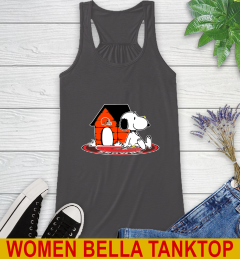 NFL Football Cleveland Browns Snoopy The Peanuts Movie Shirt Racerback Tank 12