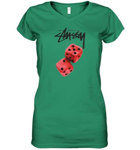 Stussy Cherry Shirt For Men Women Women's V-Neck T-Shirt