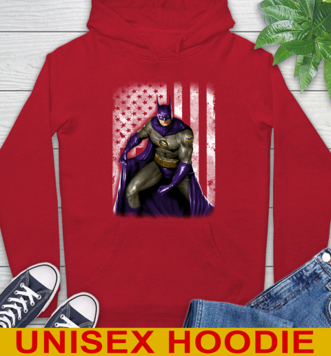 Minnesota Vikings NFL Football Batman DC American Flag Shirt Hoodie - Image 11