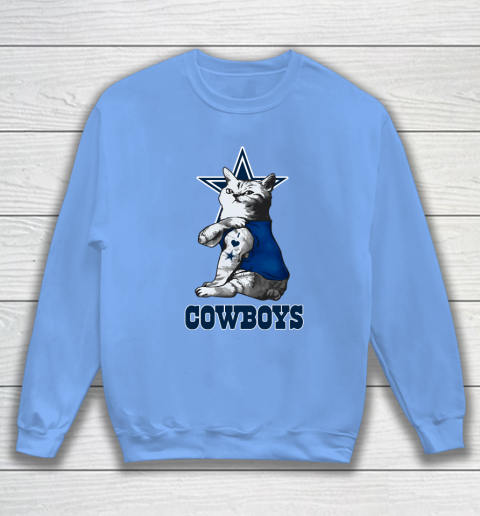 NFL Football My Cat Loves Dallas Cowboys Sweatshirt 8
