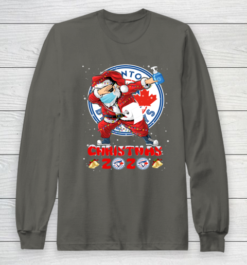 Toronto Blue Jays Funny Santa Claus Dabbing Christmas 2020 MLB Long Sleeve T-Shirt 5