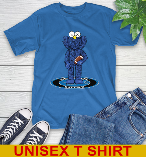 NFL Football Detroit Lions Kaws Bff Blue Figure Shirt T-Shirt 9