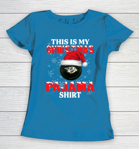 Nashville Predators This Is My Christmas Pajama Shirt NHL Women's T-Shirt 6