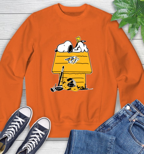 Nashville Predators NHL Hockey Snoopy Woodstock The Peanuts Movie Sweatshirt 4