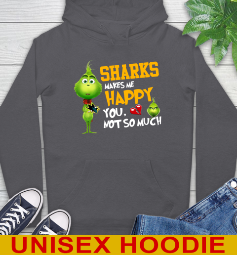NHL San Jose Sharks Makes Me Happy You Not So Much Grinch Hockey Sports Hoodie 7