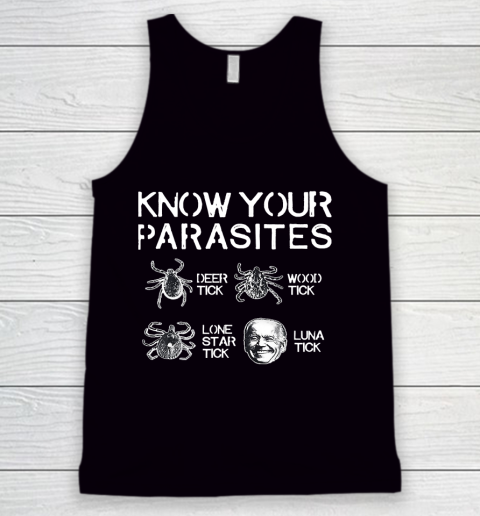 Know Your Parasites Funny Joe Biden Luna Tick Tank Top