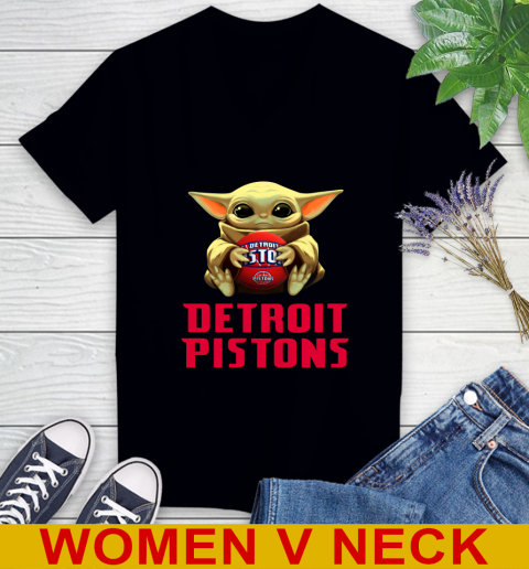 NBA Basketball Detroit Pistons Star Wars Baby Yoda Shirt 78