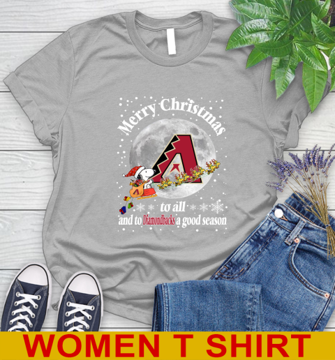 Arizona Diamondbacks Merry Christmas To All And To Diamondbacks A Good Season MLB Baseball Sports Women's T-Shirt 5