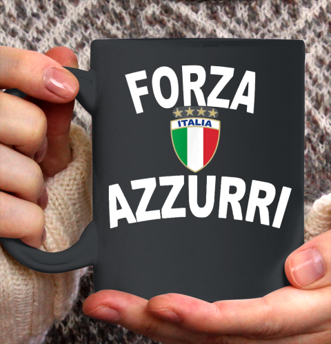 Italy Forza Azzurri Soccer Jersey Italia Flag Football Ceramic Mug 11oz
