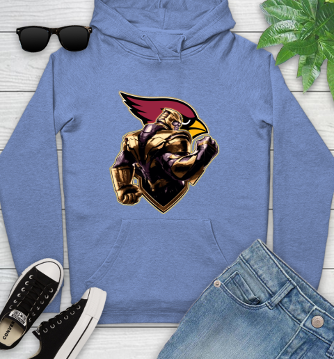 NFL Thanos Avengers Endgame Football Sports Arizona Cardinals Youth Hoodie 12