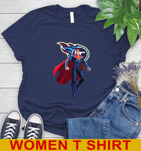 NFL Superman DC Sports Football Tennessee Titans Women's T-Shirt 12