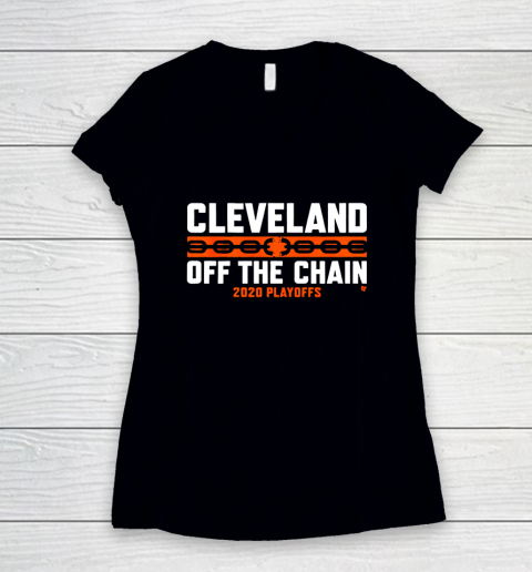 Cleveland off the chain Browns Women's V-Neck T-Shirt
