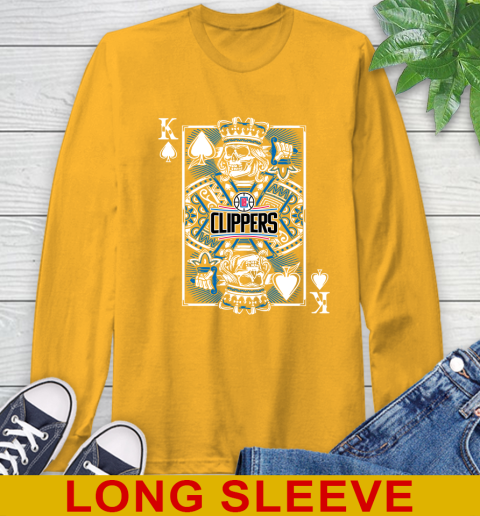 LA Clippers NBA Basketball The King Of Spades Death Cards Shirt Long Sleeve T-Shirt 2
