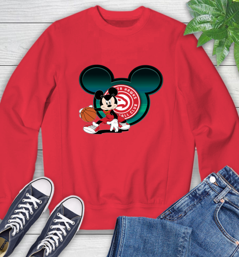 NBA Atlanta Hawks Mickey Mouse Disney Basketball Sweatshirt 10