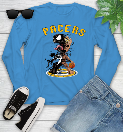 NBA Indiana Pacers Basketball Venom Groot Guardians Of The Galaxy Youth Long Sleeve 7