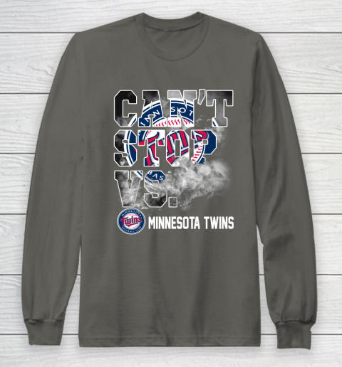MLB Minnesota Twins Baseball Can't Stop Vs Twins Long Sleeve T-Shirt 5
