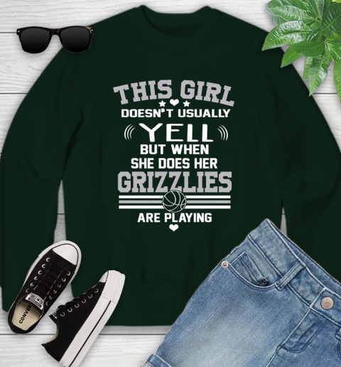Memphis Grizzlies NBA Basketball I Yell When My Team Is Playing Youth Sweatshirt 9