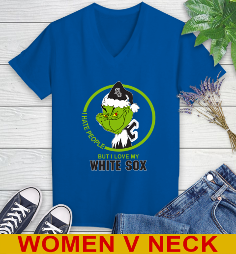 Chicago White Sox MLB Grinch I Hate People But I Love My Favorite Baseball Team 87