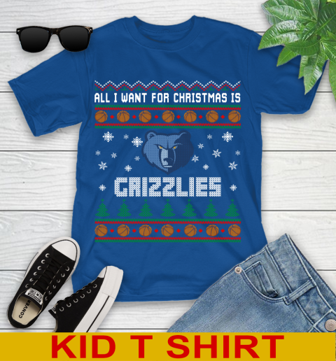 NBA All I Want For Christmas Is Memphis Grizzlies Basketball Sports 106