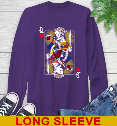 NBA Basketball Miami Heat The Queen Of Hearts Card Shirt Long Sleeve T-Shirt 5