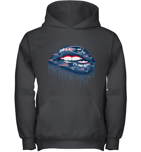 Biting Glossy Lips Sexy New England Patriots NFL Football Youth Hoodie