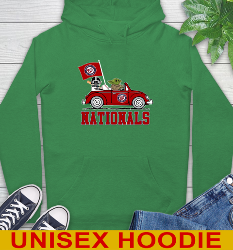 MLB Baseball Washington Nationals Darth Vader Baby Yoda Driving Star Wars Shirt Hoodie 8