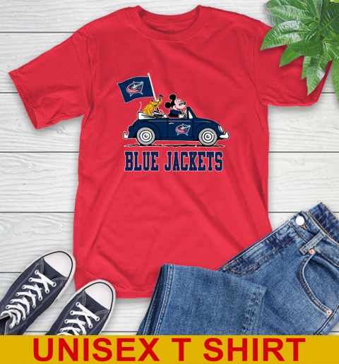 NHL Hockey Columbus Blue Jackets Pluto Mickey Driving Disney Shirt T-Shirt 10