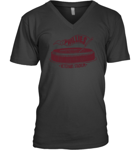 Phillies Veterans Stadium V-Neck T-Shirt