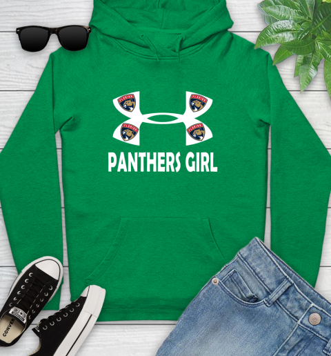 NHL Florida Panthers Girl Under Armour Hockey Sports Youth Hoodie 9