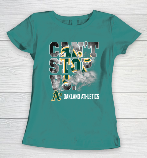 MLB Oakland Athletics Baseball Can't Stop Vs Athletics Women's T-Shirt 10